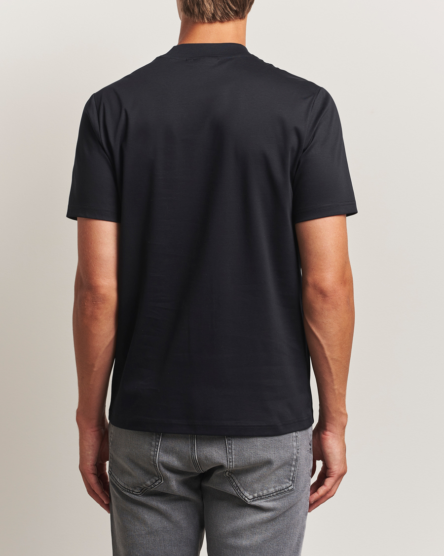 Herre | T-Shirts | J.Lindeberg | Ace Mock Neck T-Shirt Black