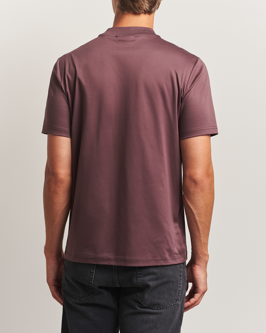 Herre | T-Shirts | J.Lindeberg | Ace Mock Neck T-Shirt Huckleberry