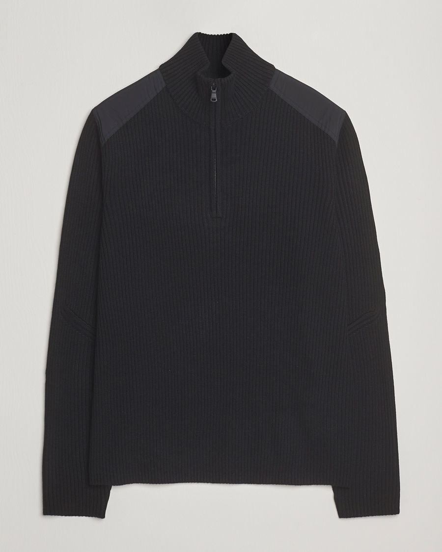 Herre | Trøjer | J.Lindeberg | Martin Knitted Hybrid Half Zip Black