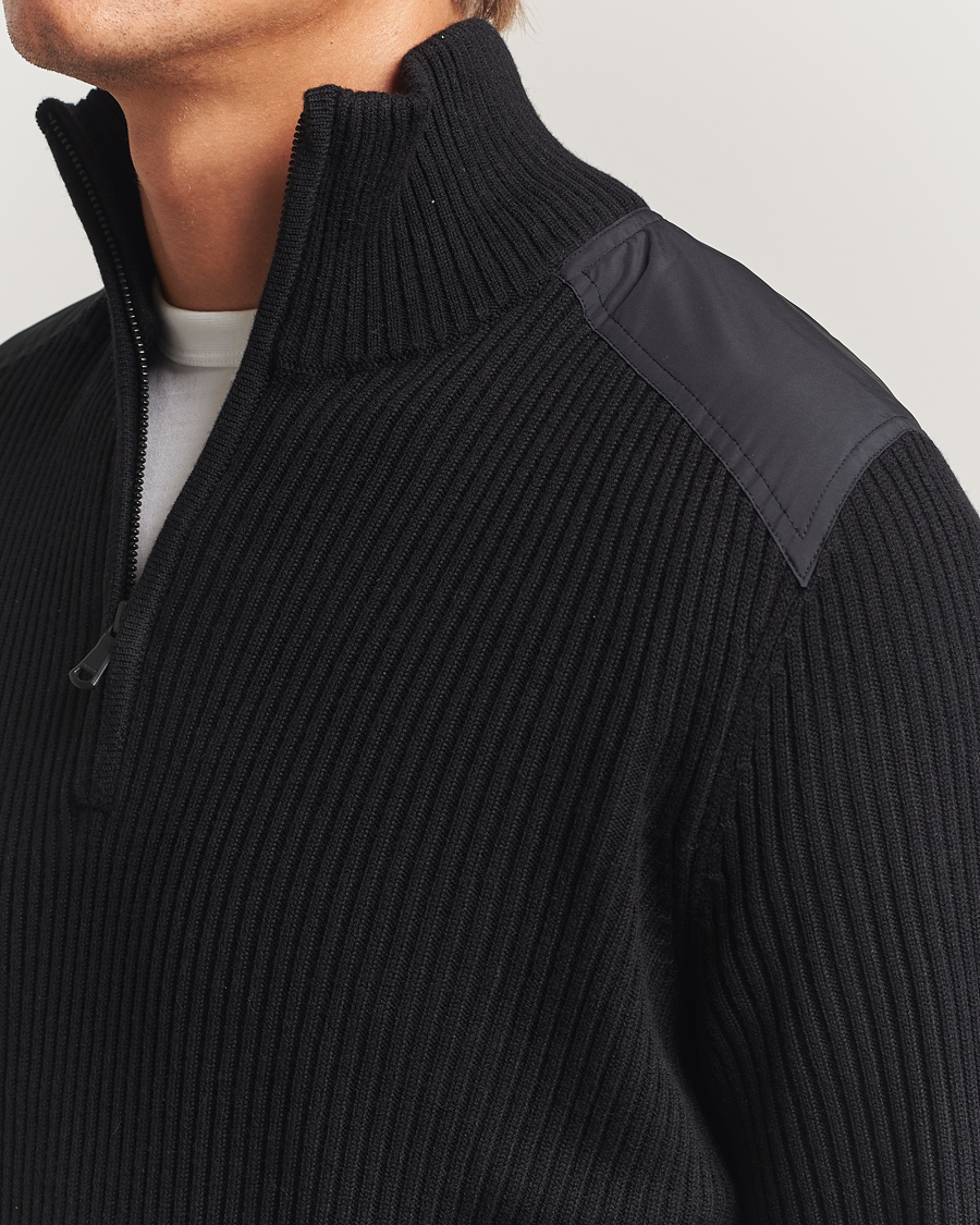 Herre | Trøjer | J.Lindeberg | Martin Knitted Hybrid Half Zip Black