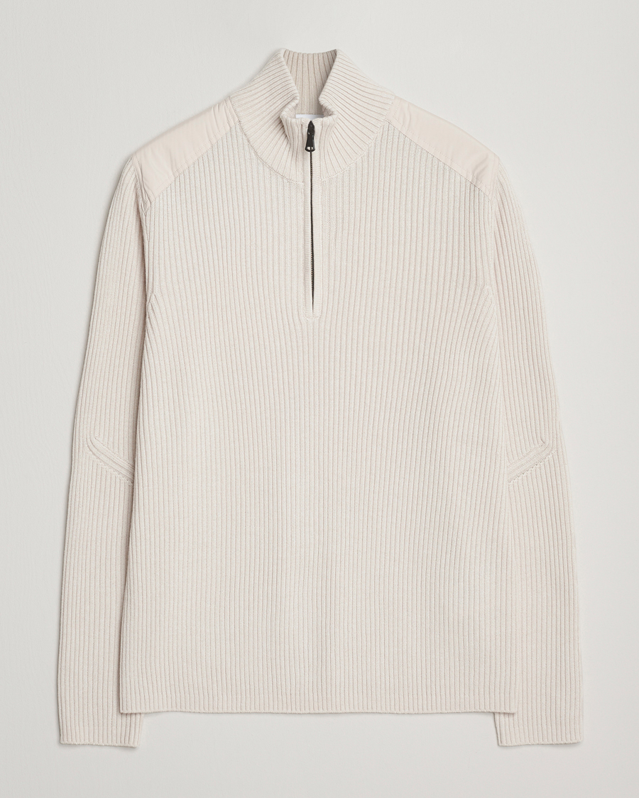 Herre | Trøjer | J.Lindeberg | Martin Knitted Hybrid Half Zip Moonbeam