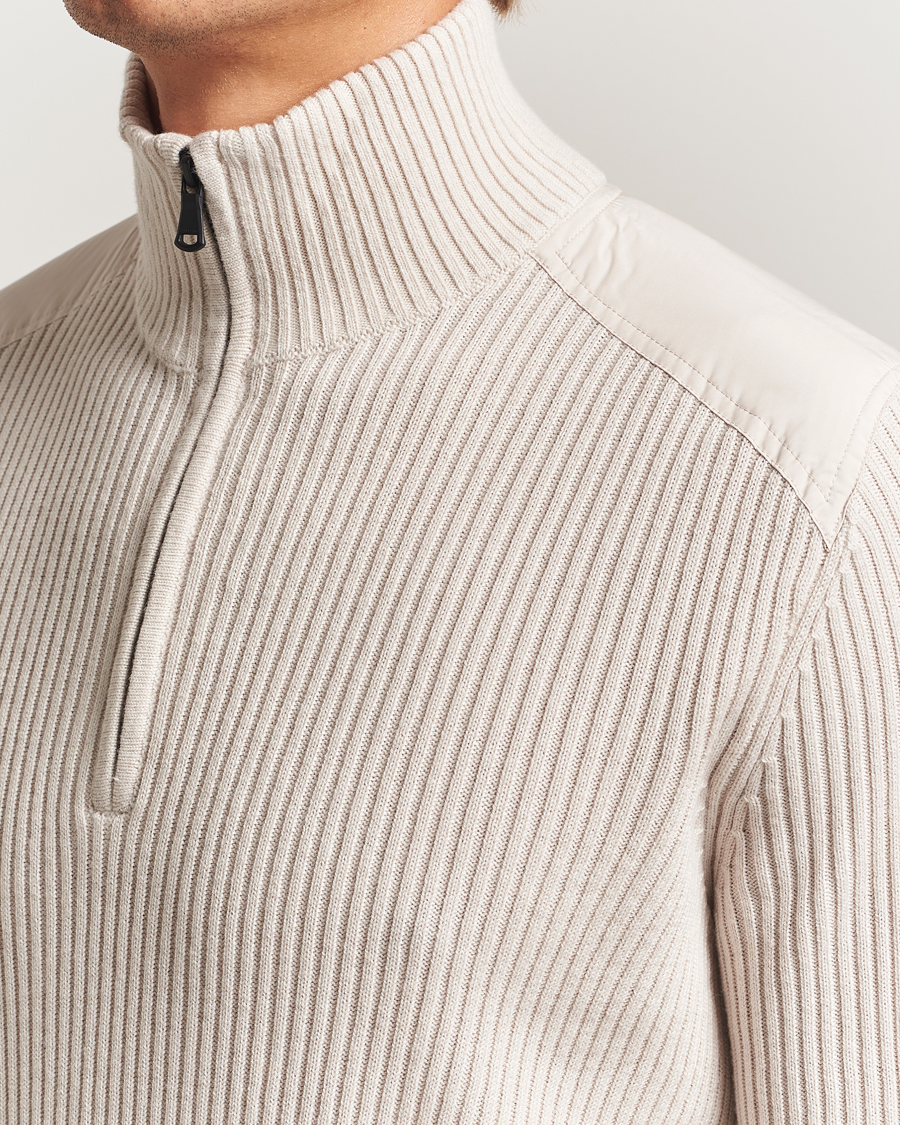 Herre | Trøjer | J.Lindeberg | Martin Knitted Hybrid Half Zip Moonbeam