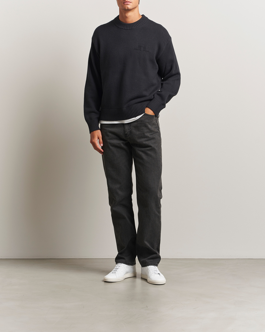 Herre | Trøjer | J.Lindeberg | Eddy Wool/Cotton Knitted Sweater Black