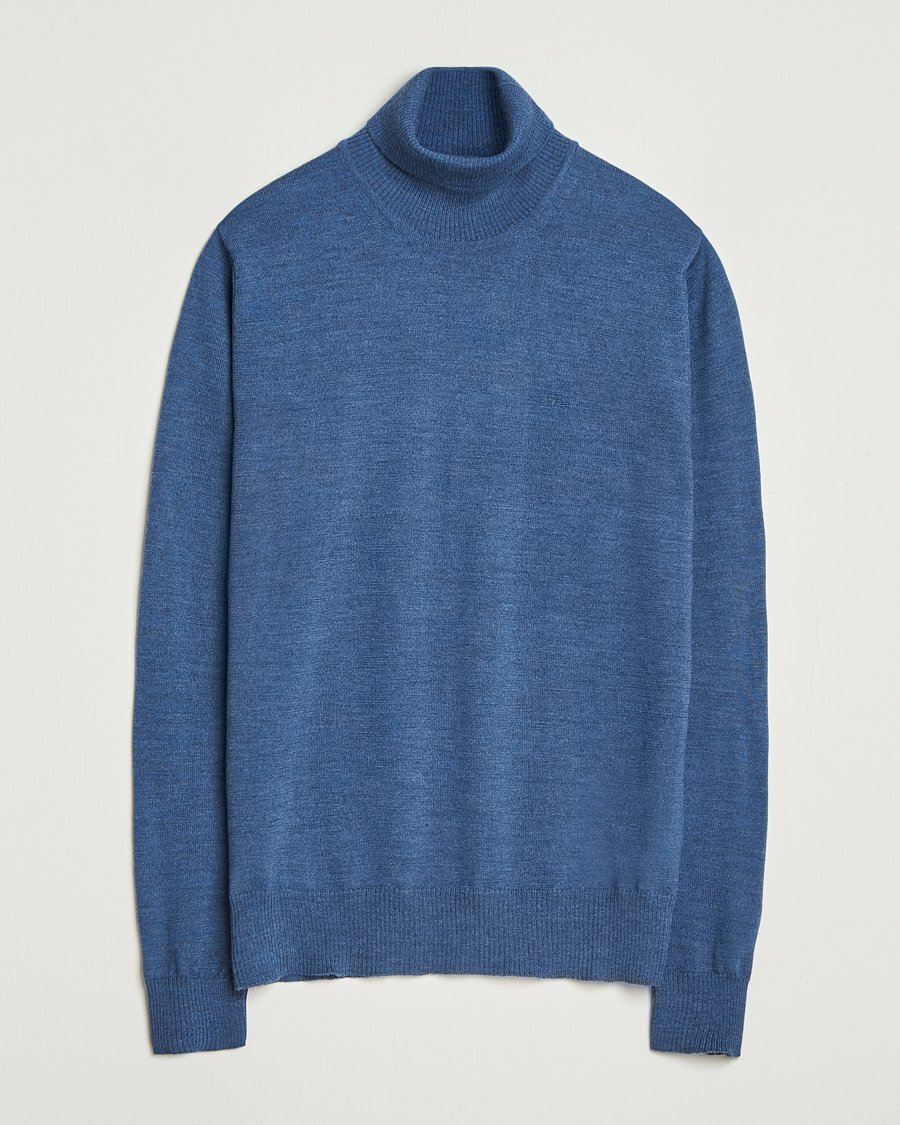 Herre | Trøjer | J.Lindeberg | Kaden Merino Turtleneck Vintage Indigo Melange