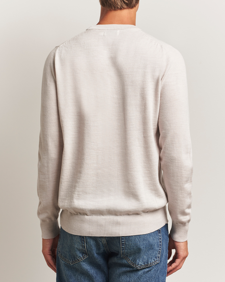 Herre | Trøjer | J.Lindeberg | Keane Merino Crew Neck Moonbeam Melange