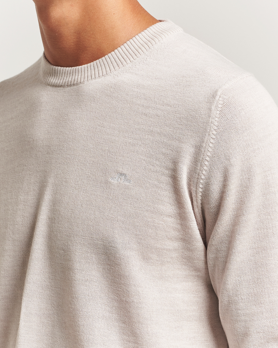 Herre | Trøjer | J.Lindeberg | Keane Merino Crew Neck Moonbeam Melange