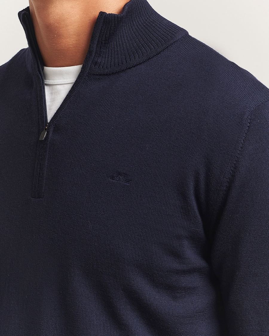 Herre | Trøjer | J.Lindeberg | Kiyan Merino Half Zip Navy