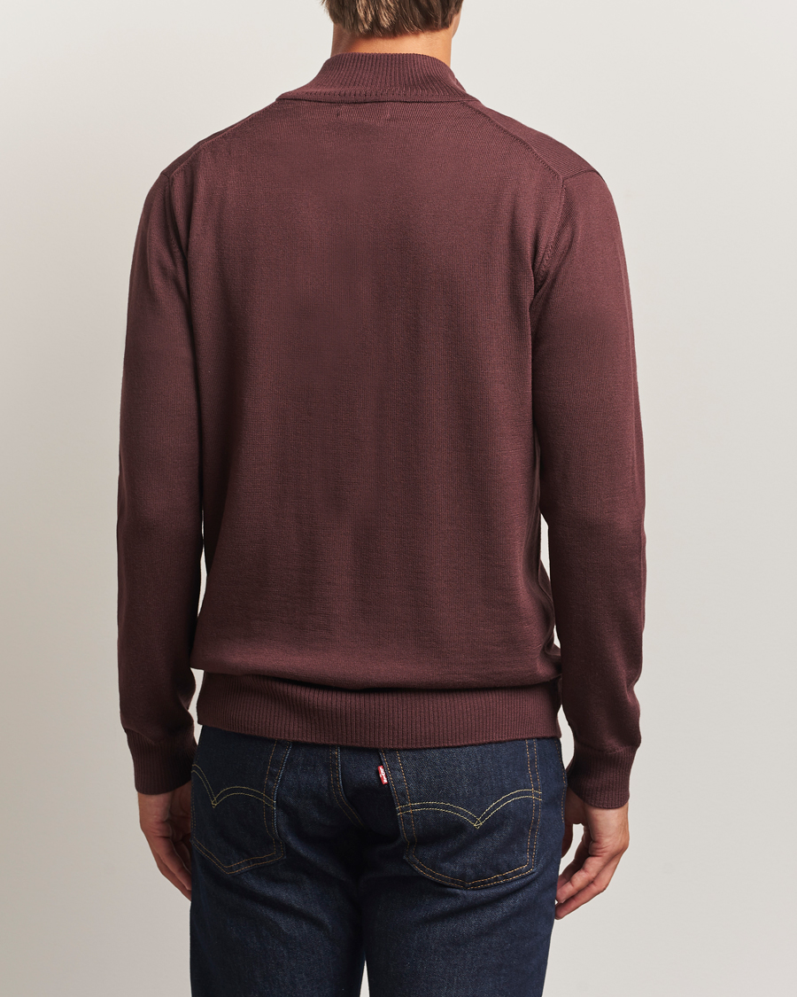 Herre | Trøjer | J.Lindeberg | Kiyan Merino Half Zip Huckleberry