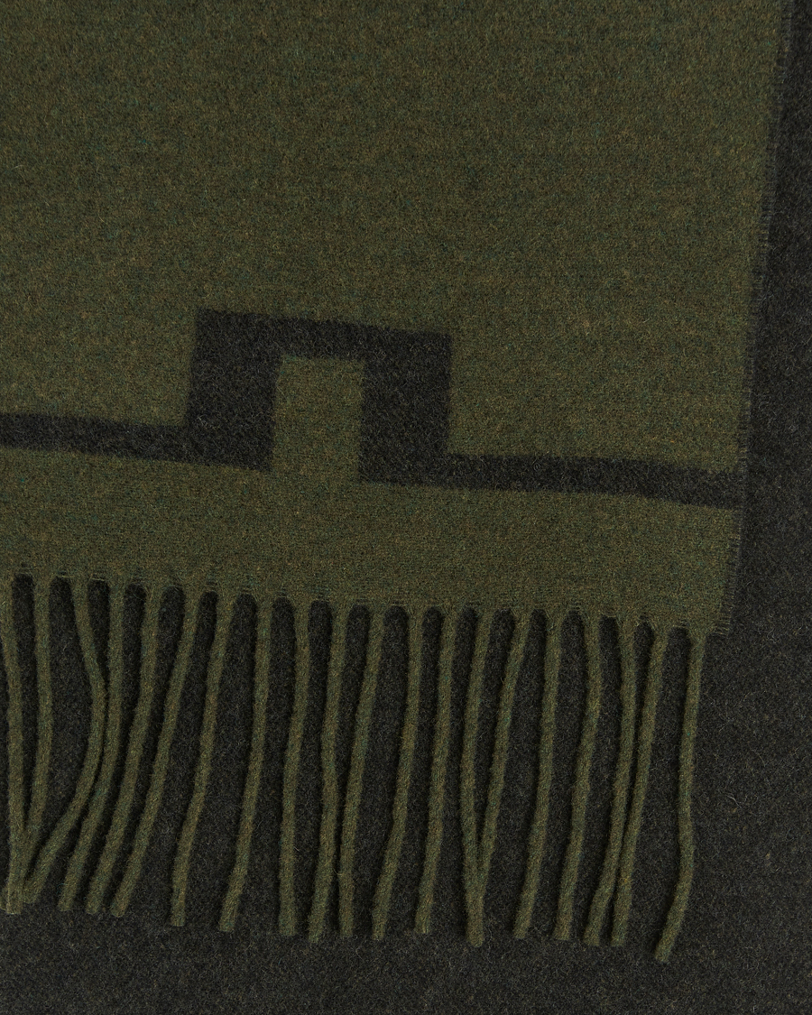 Herre | Halstørklæder | J.Lindeberg | Champ Wool Doublefaced Scarf Forest Green
