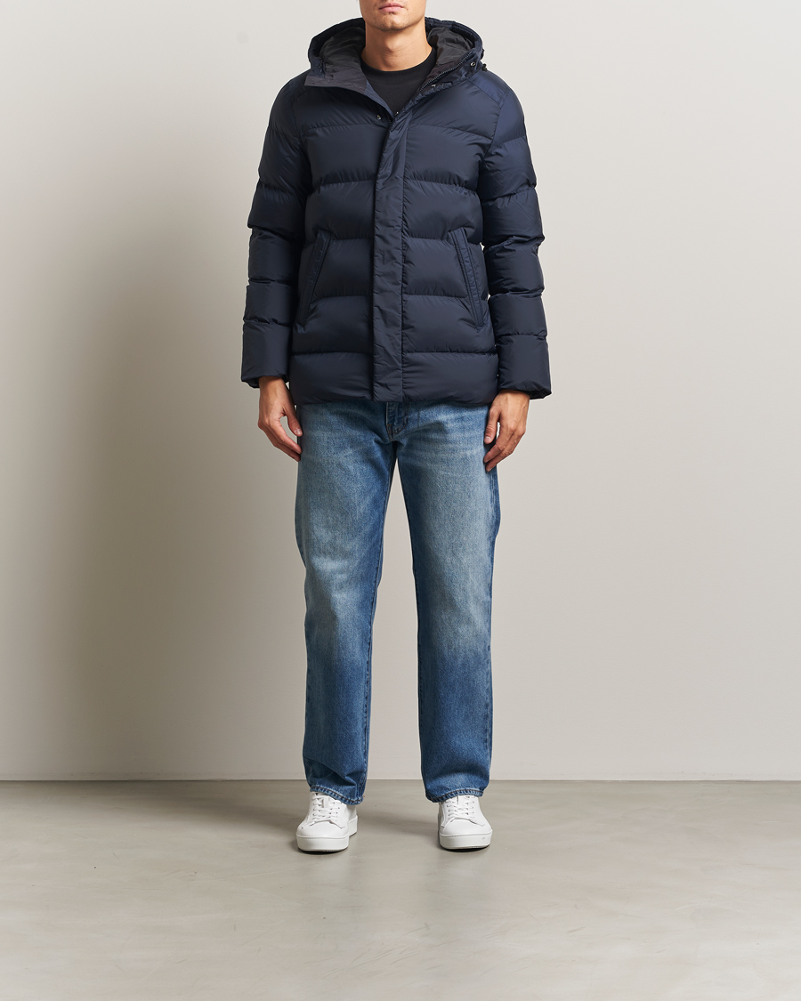 Herre | Jakker | J.Lindeberg | Padded Hooded Jacket Navy