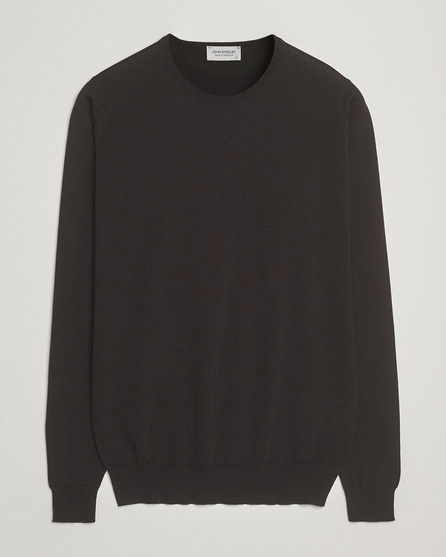Herre | Trøjer | John Smedley | Lundy Extra Fine Merino Crew Neck Faulkner Brown
