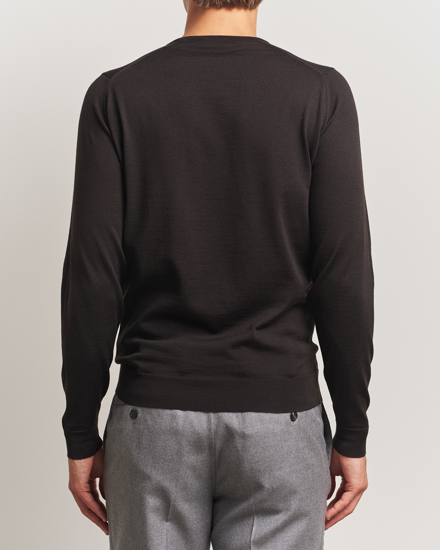 Herre | Trøjer | John Smedley | Lundy Extra Fine Merino Crew Neck Faulkner Brown