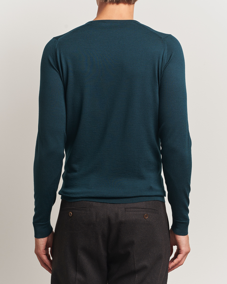 Herre | Trøjer | John Smedley | Lundy Extra Fine Merino Crew Neck Richardson Green