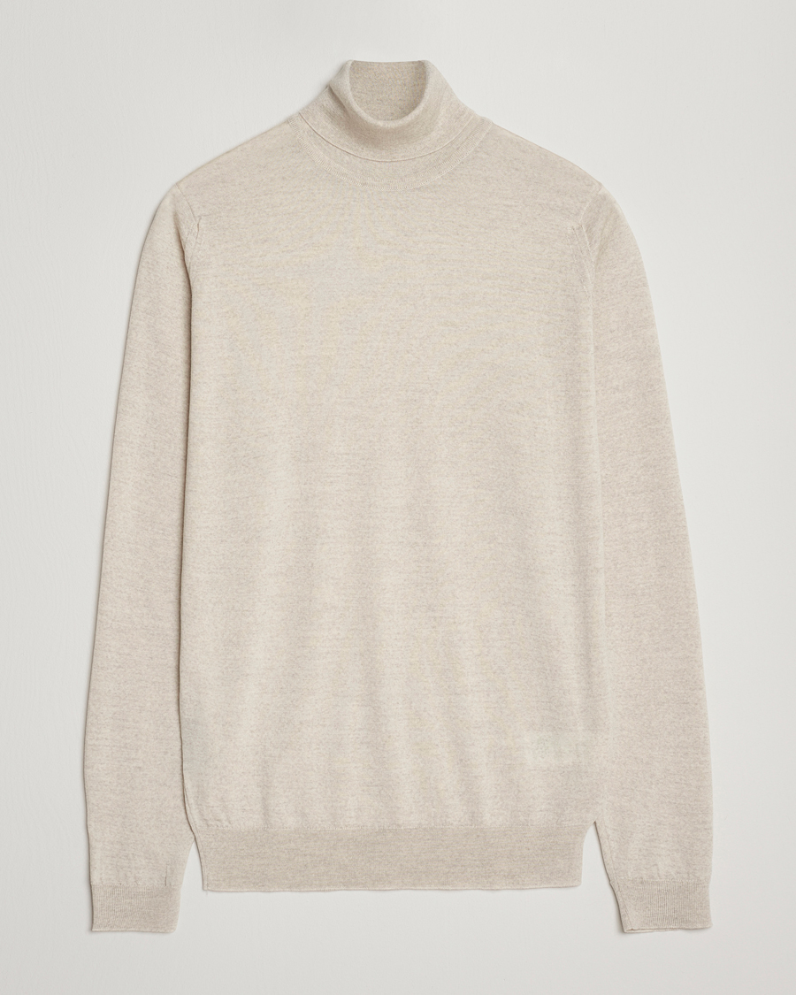 Herre | Trøjer | John Smedley | Cherwell Extra Fine Merino Rollneck Grey Fleece