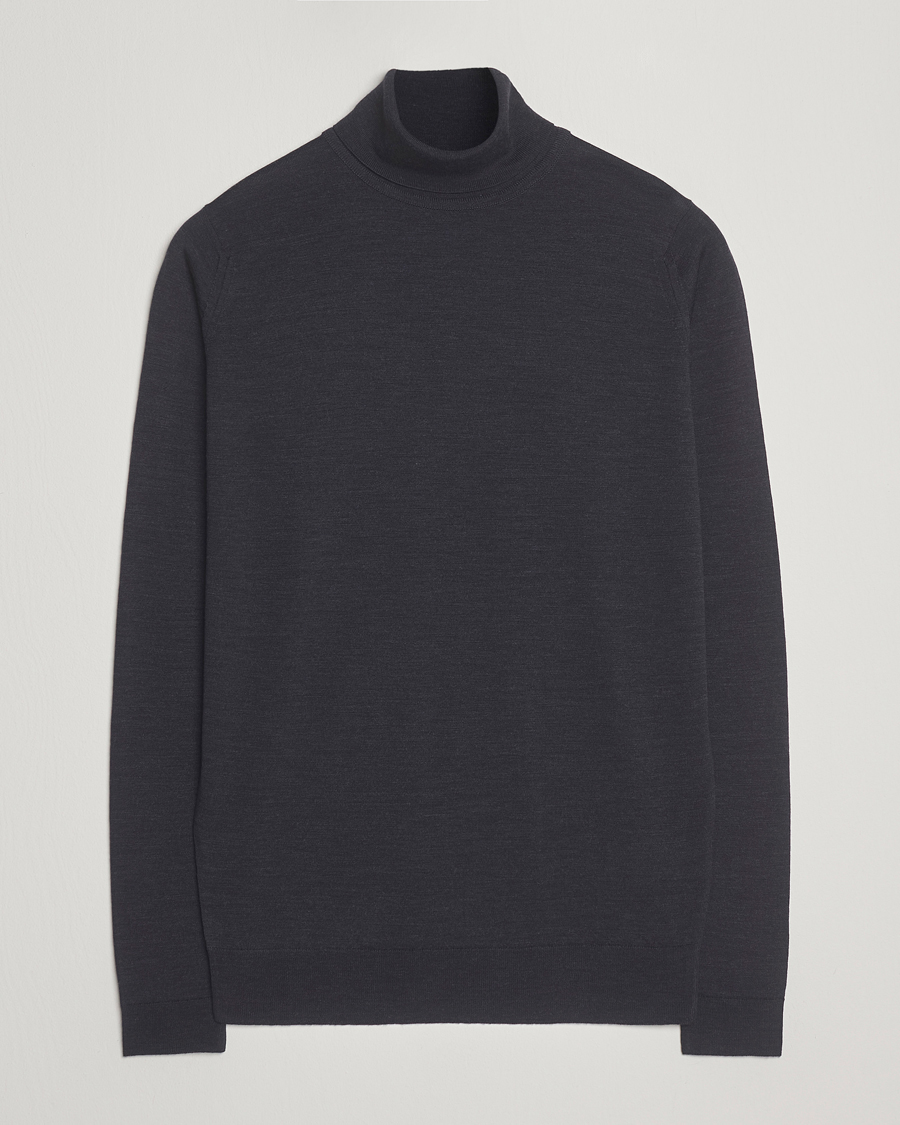 Herre | Trøjer | John Smedley | Cherwell Extra Fine Merino Rollneck Hepburn Smoke