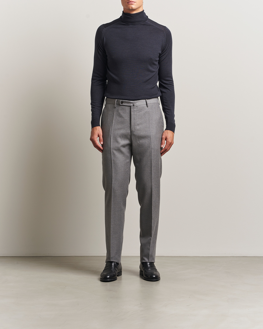 Herre | Trøjer | John Smedley | Cherwell Extra Fine Merino Rollneck Hepburn Smoke