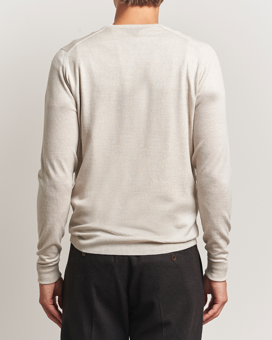Herre | Trøjer | John Smedley | Bobby Extra Fine Merino V-Neck Pullover Grey Fleece