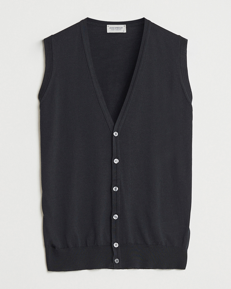 Herre | Trøjer | John Smedley | Huntswood Slim Fit Waistcoat Black