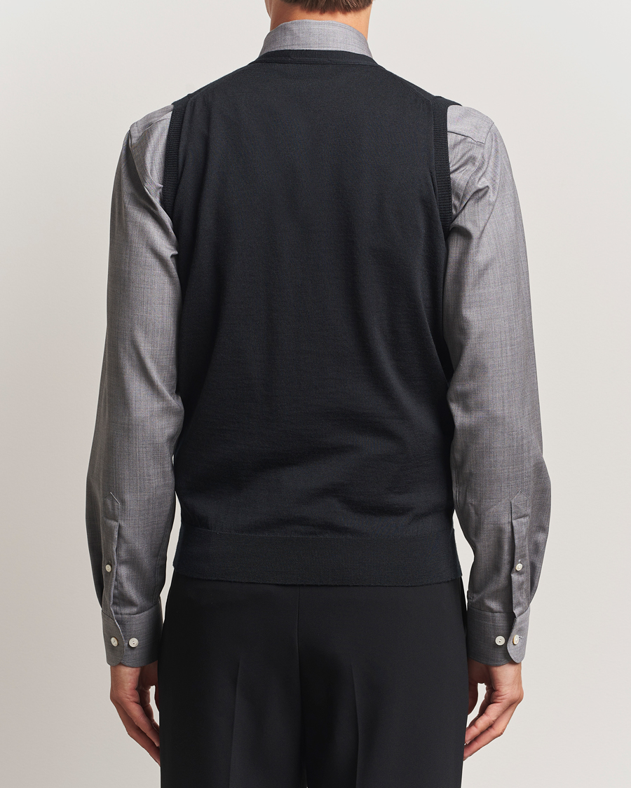 Herre | Trøjer | John Smedley | Huntswood Slim Fit Waistcoat Black