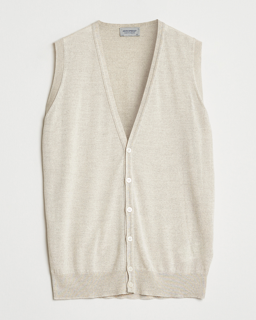 Herre | Trøjer | John Smedley | Huntswood Slim Fit Waistcoat Grey Fleece