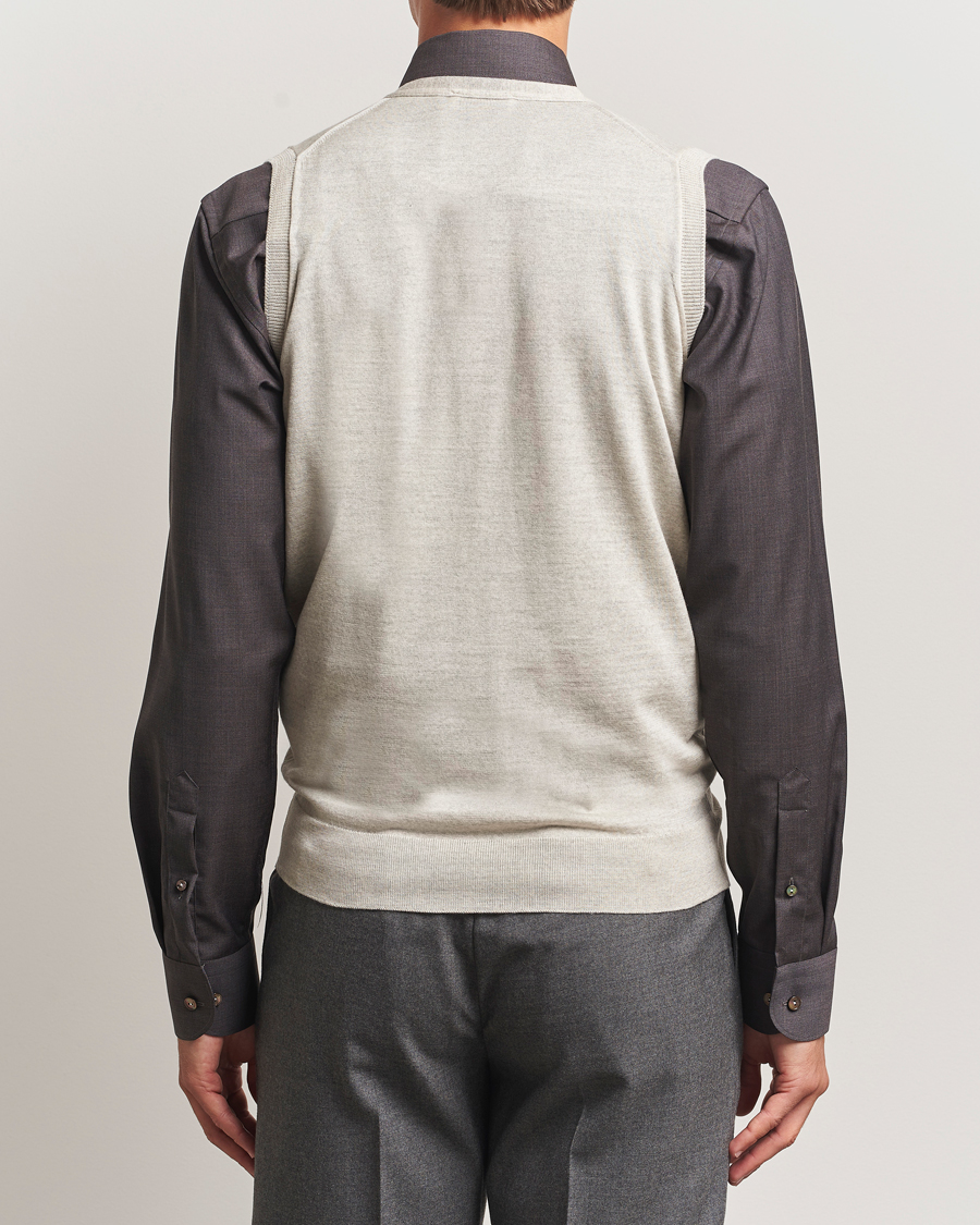 Herre | Trøjer | John Smedley | Huntswood Slim Fit Waistcoat Grey Fleece