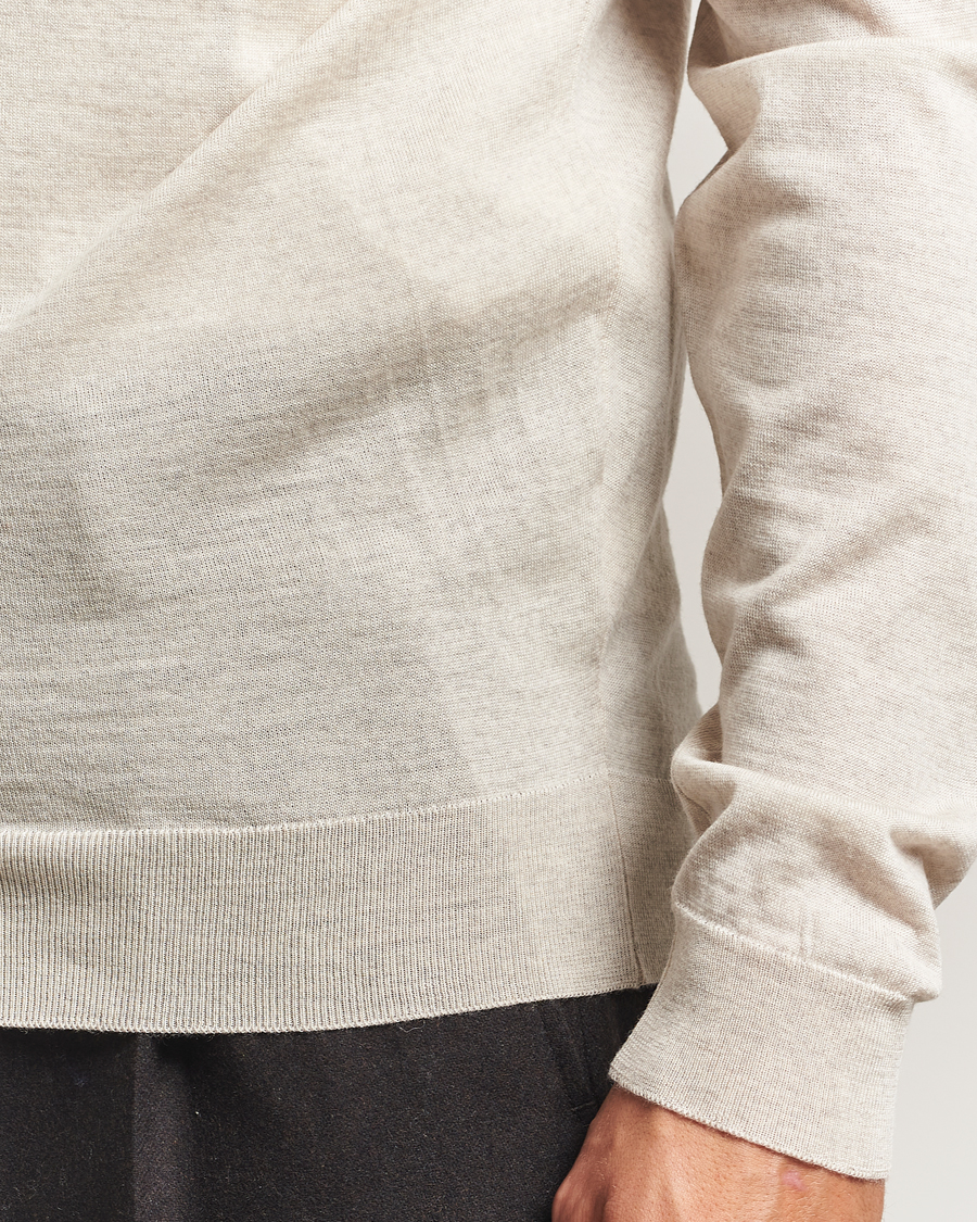 Herre | Trøjer | John Smedley | Petworth Extra Fine Merino Cardigan Grey Fleece