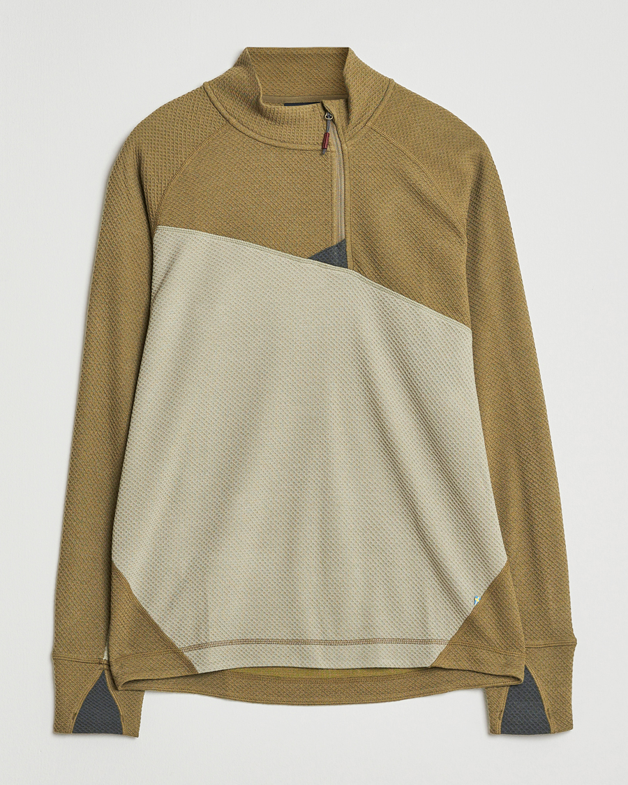 Herre | Trøjer | Klättermusen | Huge Half Zip Sweater Silver Green Olive