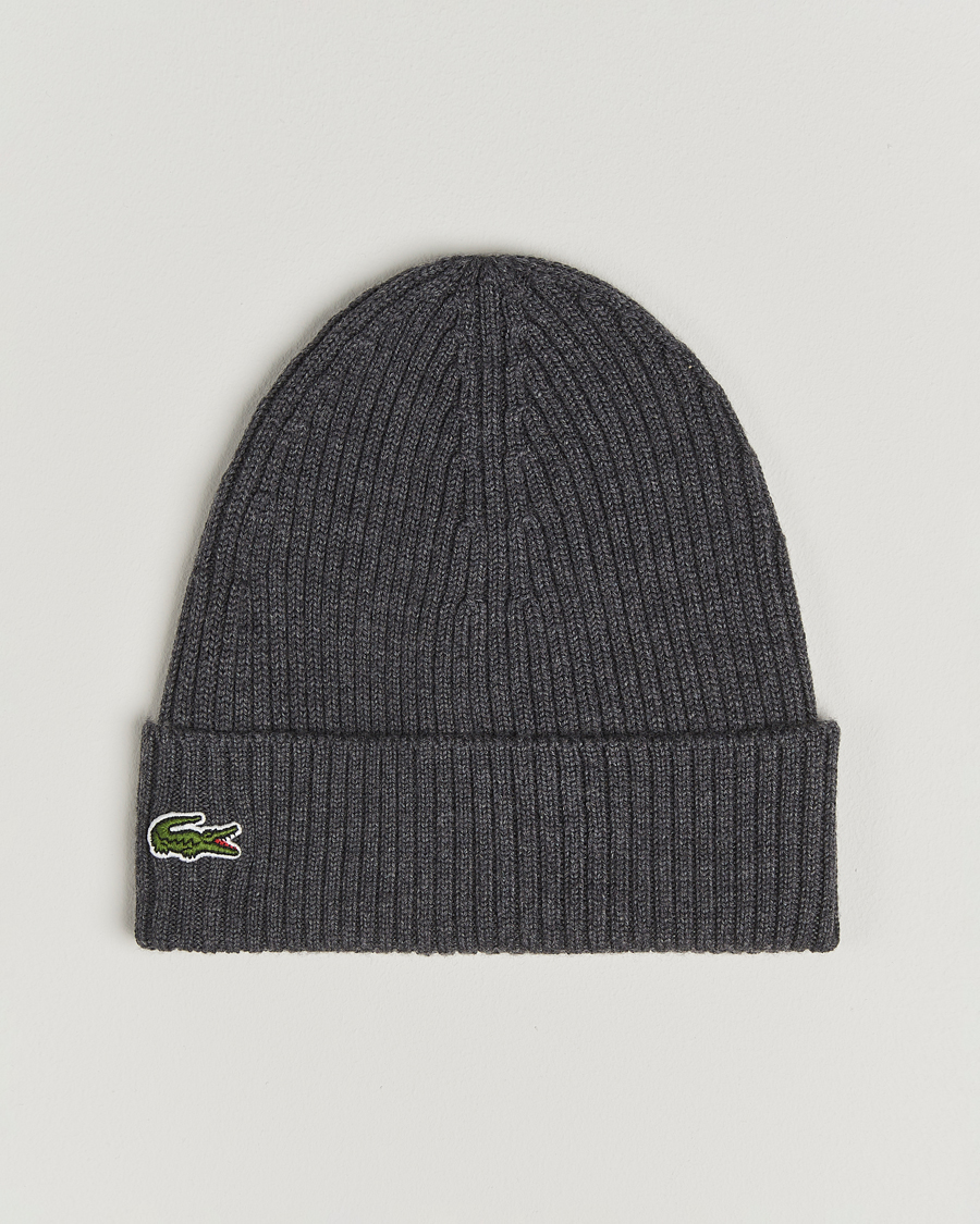 Herre | Huer | Lacoste | Wool Knitted Beanie Pitch Chine