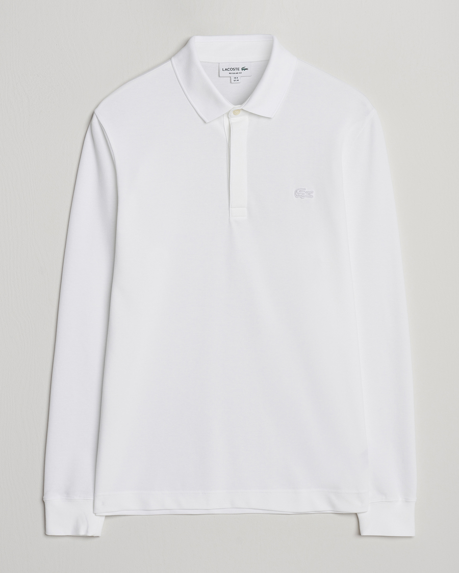 Herre | Polotrøjer | Lacoste | Paris Long Sleeve Polo Piké White