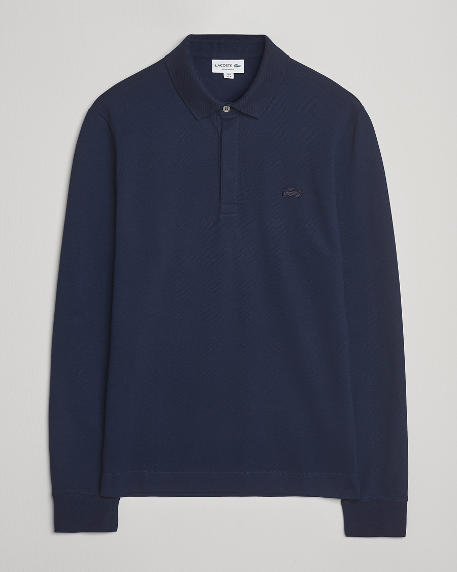 Herre | Polotrøjer | Lacoste | Paris Long Sleeve Polo Piké Navy Blue