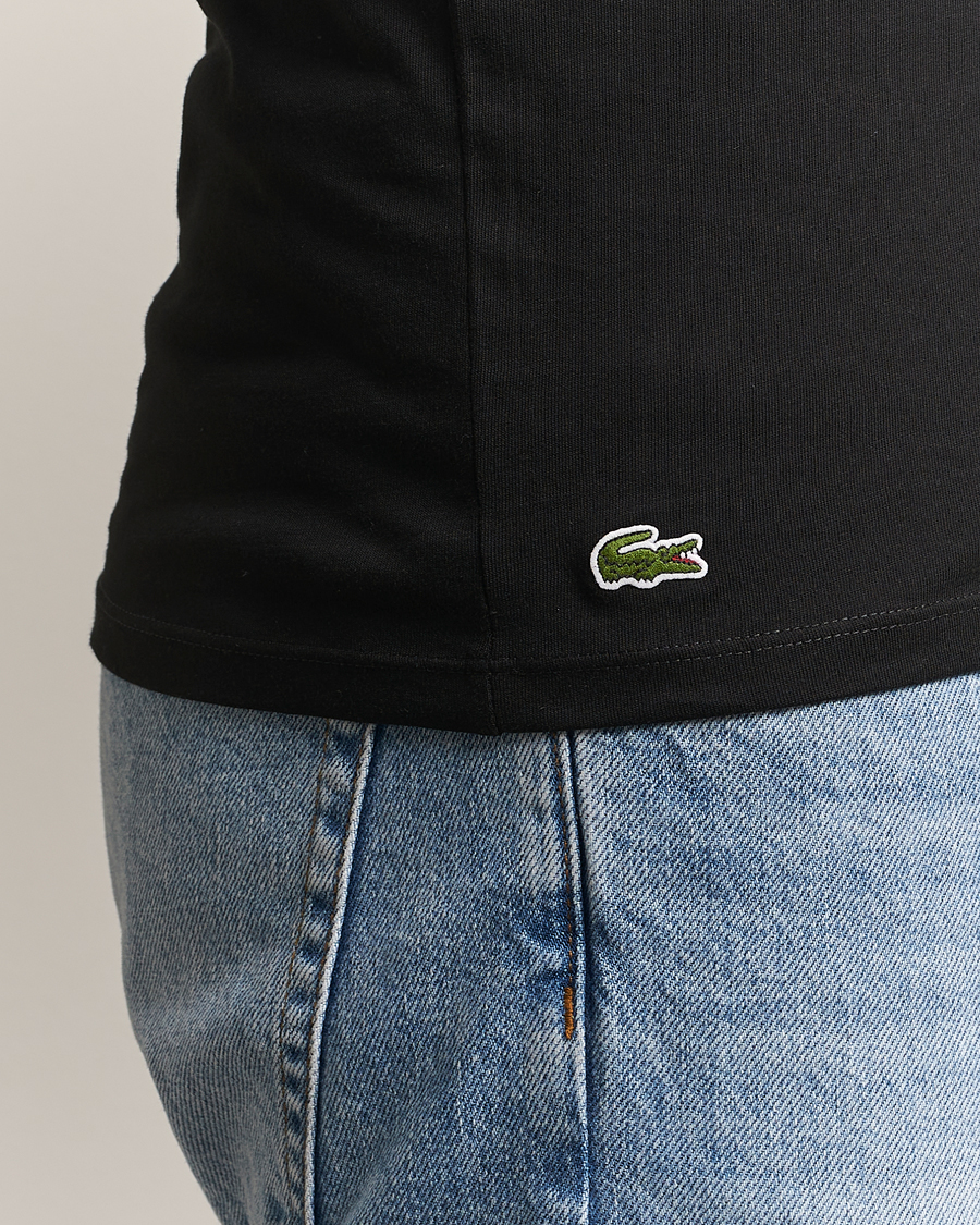 Herre | T-Shirts | Lacoste | 3-Pack Crew Neck T-Shirt Black