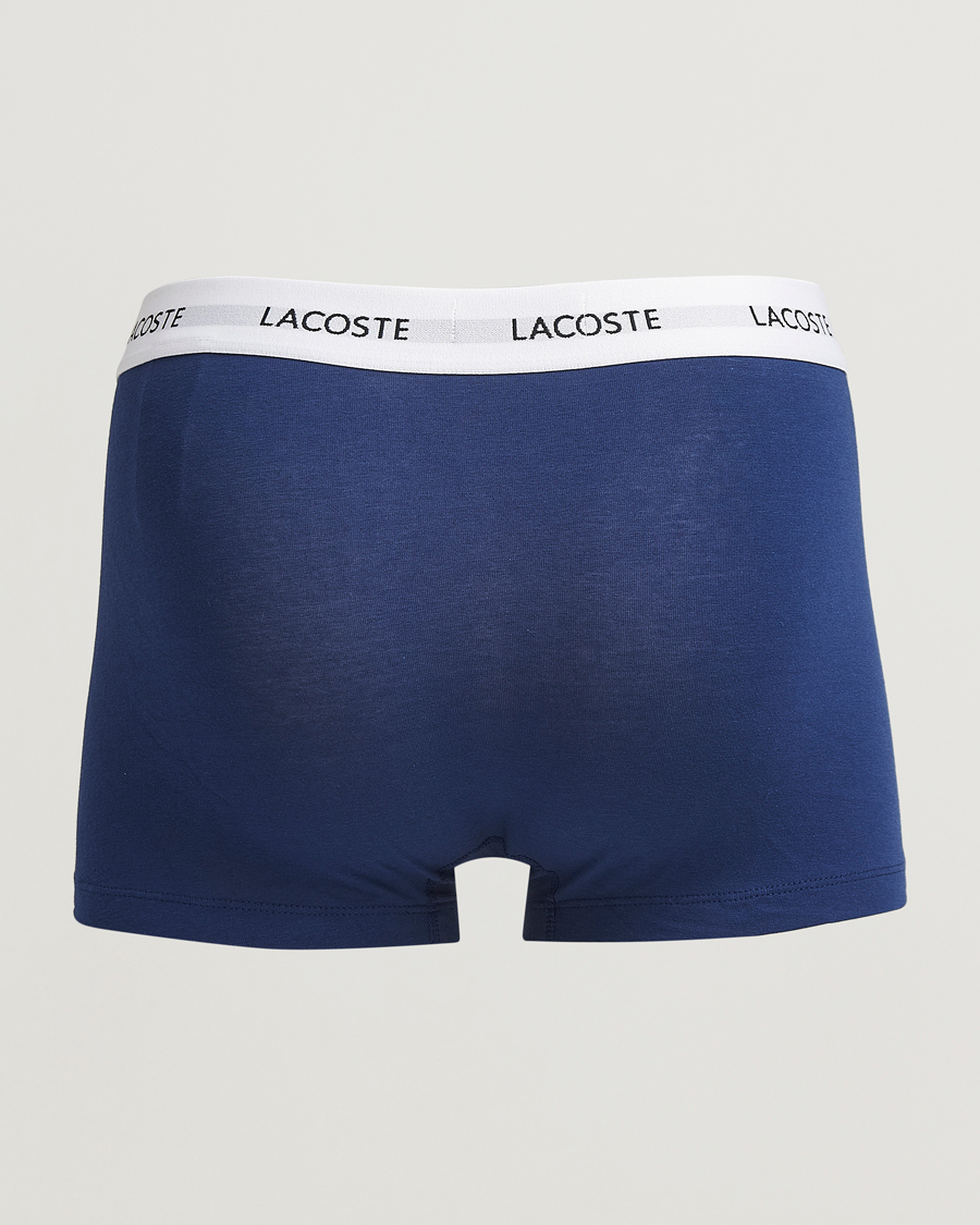 Herre | Undertøj | Lacoste | 3-Pack Stretch Cotton Trunks Blue