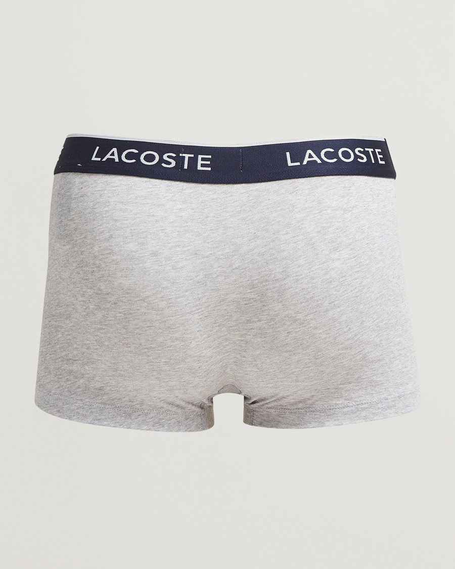 Herre | Undertøj | Lacoste | 3-Pack Stretch Cotton Trunks Silver Chine