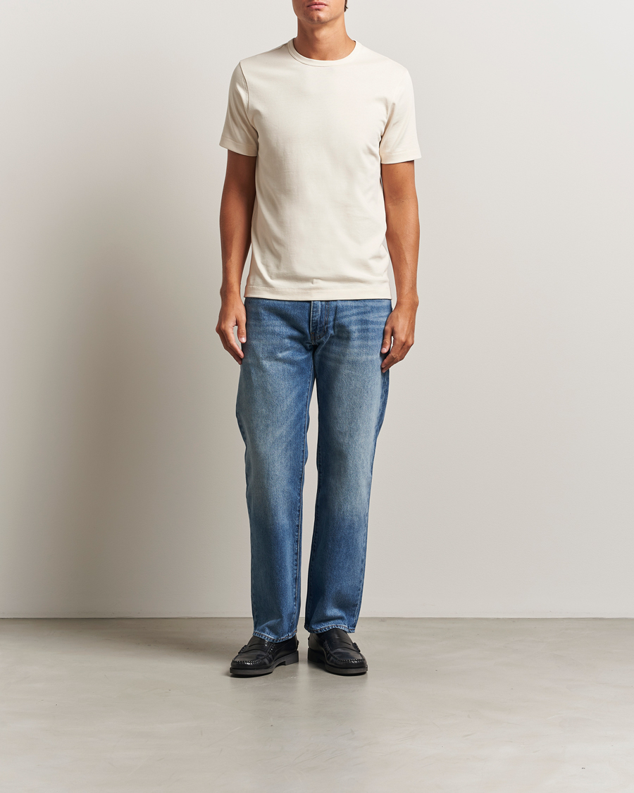 Herre | T-Shirts | Merz b. Schwanen | Classic Fit Sturdy T-Shirt Nature