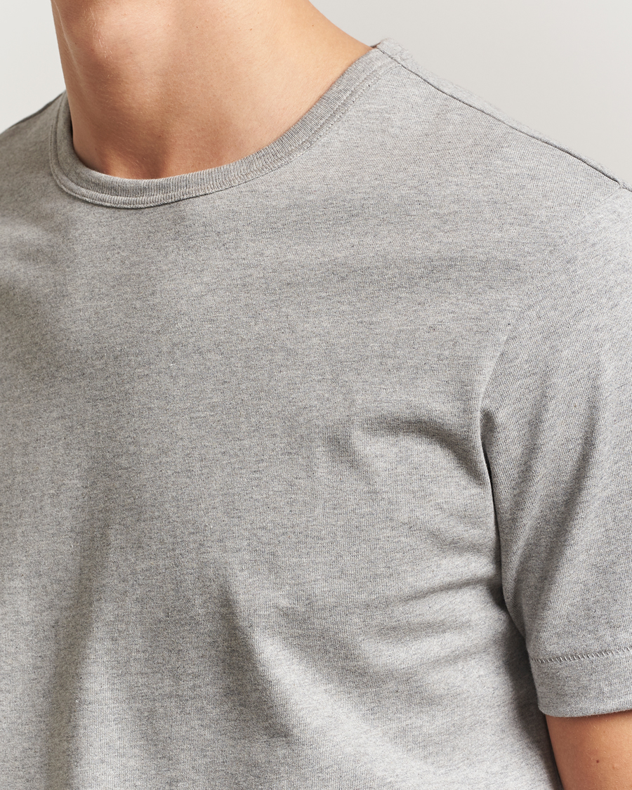 Herre | T-Shirts | Merz b. Schwanen | Classic Fit Sturdy T-Shirt Grey Melange