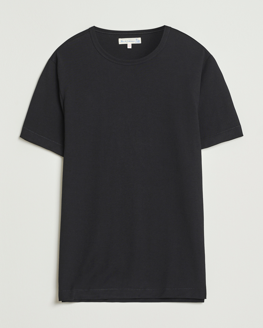 Herre | T-Shirts | Merz b. Schwanen | Classic Fit Sturdy T-Shirt Black
