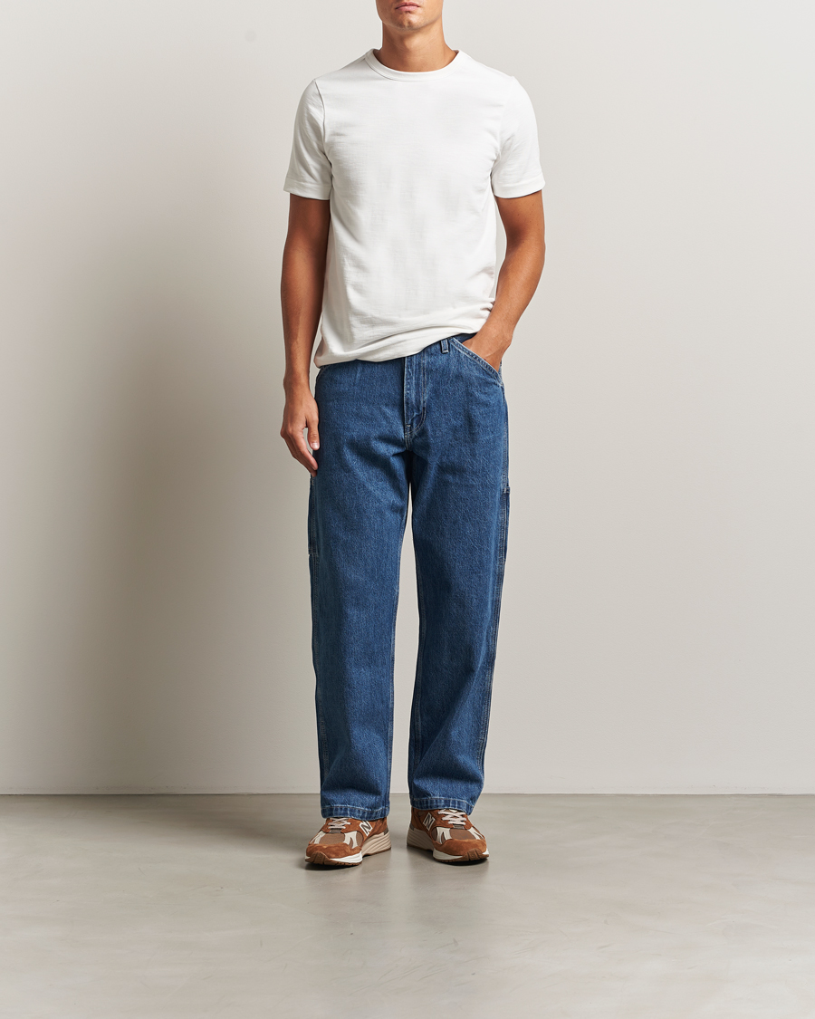 Herre | T-Shirts | Merz b. Schwanen | Relaxed Fit Loopwheeled Heavy T-Shirt White