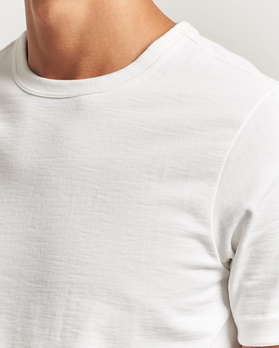 Herre | T-Shirts | Merz b. Schwanen | Relaxed Fit Loopwheeled Heavy T-Shirt White