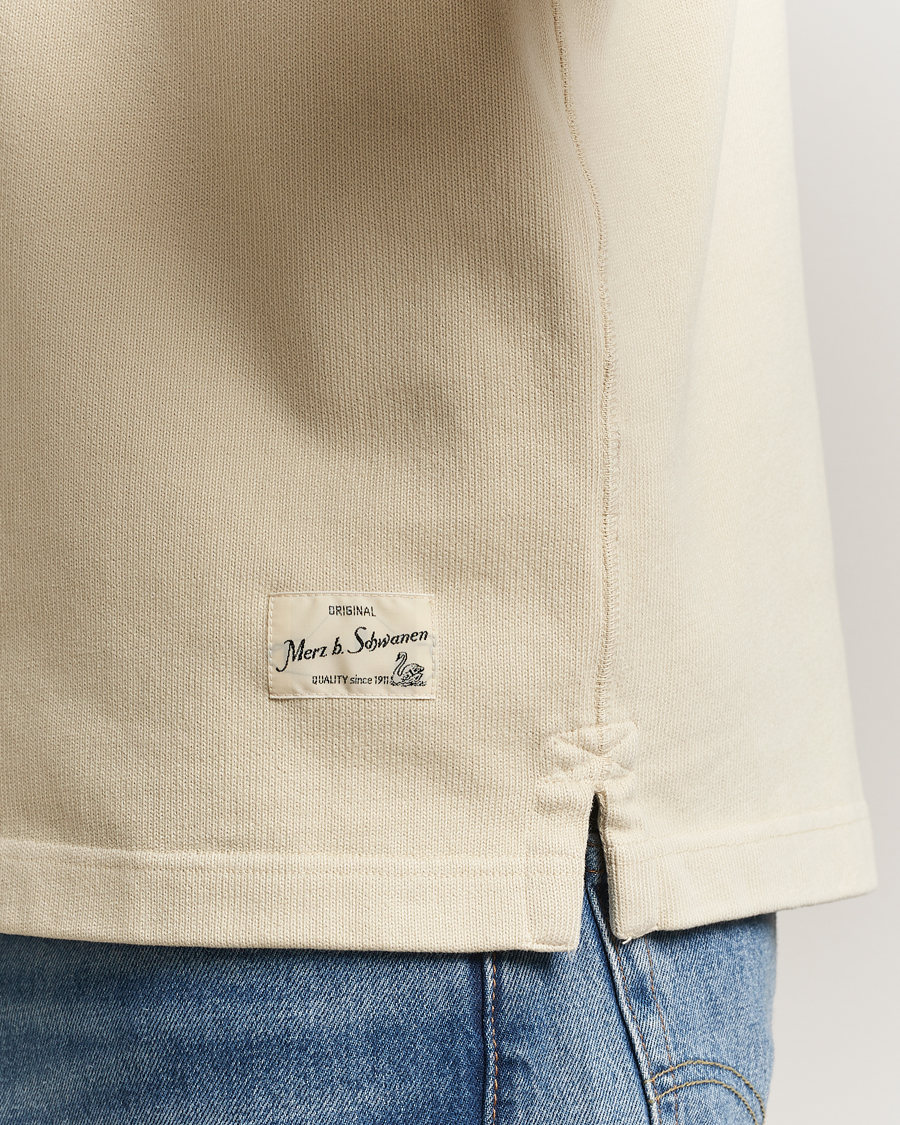 Herre | Trøjer | Merz b. Schwanen | Relaxed Fit Vintage Cotton Rugby Shirt Nature