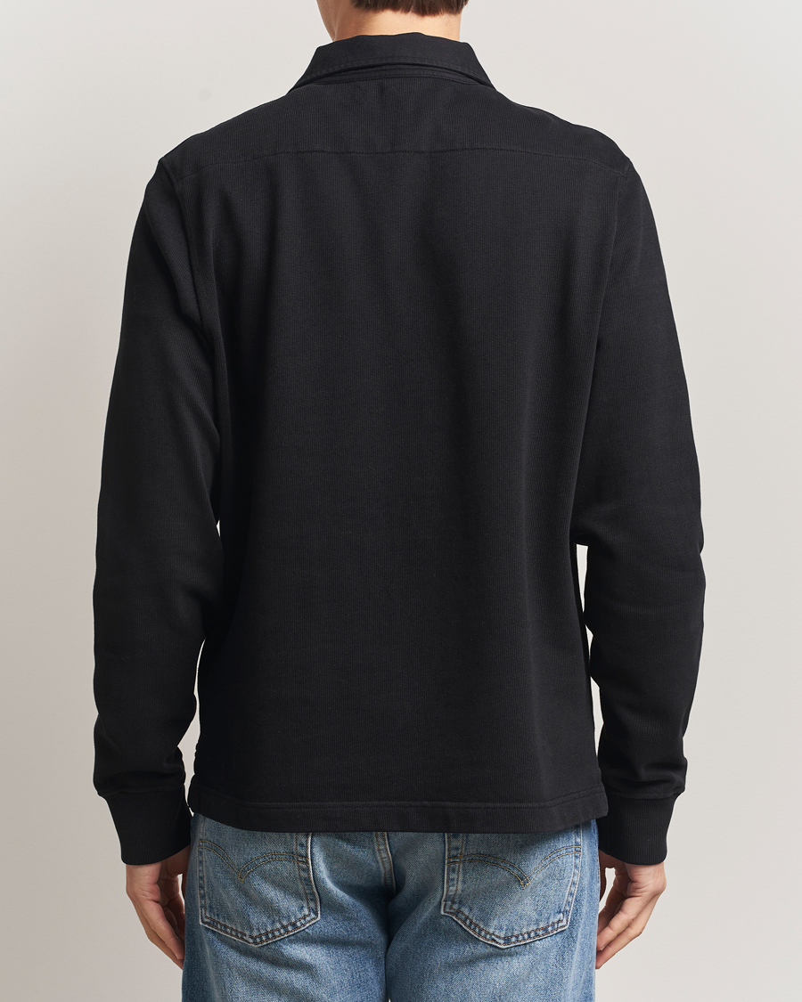 Herre | Trøjer | Merz b. Schwanen | Relaxed Fit Vintage Cotton Rugby Shirt Black