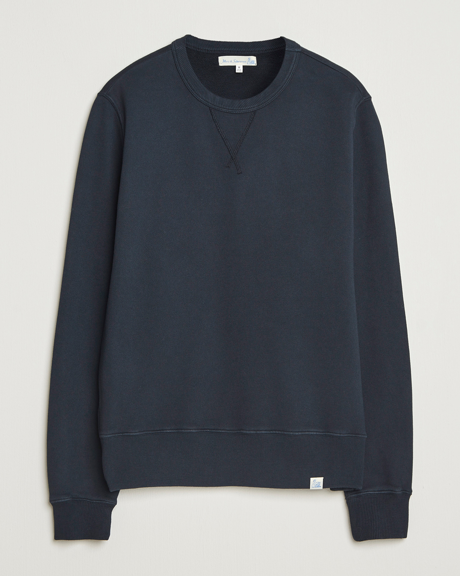 Herre | Trøjer | Merz b. Schwanen | Relaxed Fit Vintage Cotton Sweatshirt Charcoal