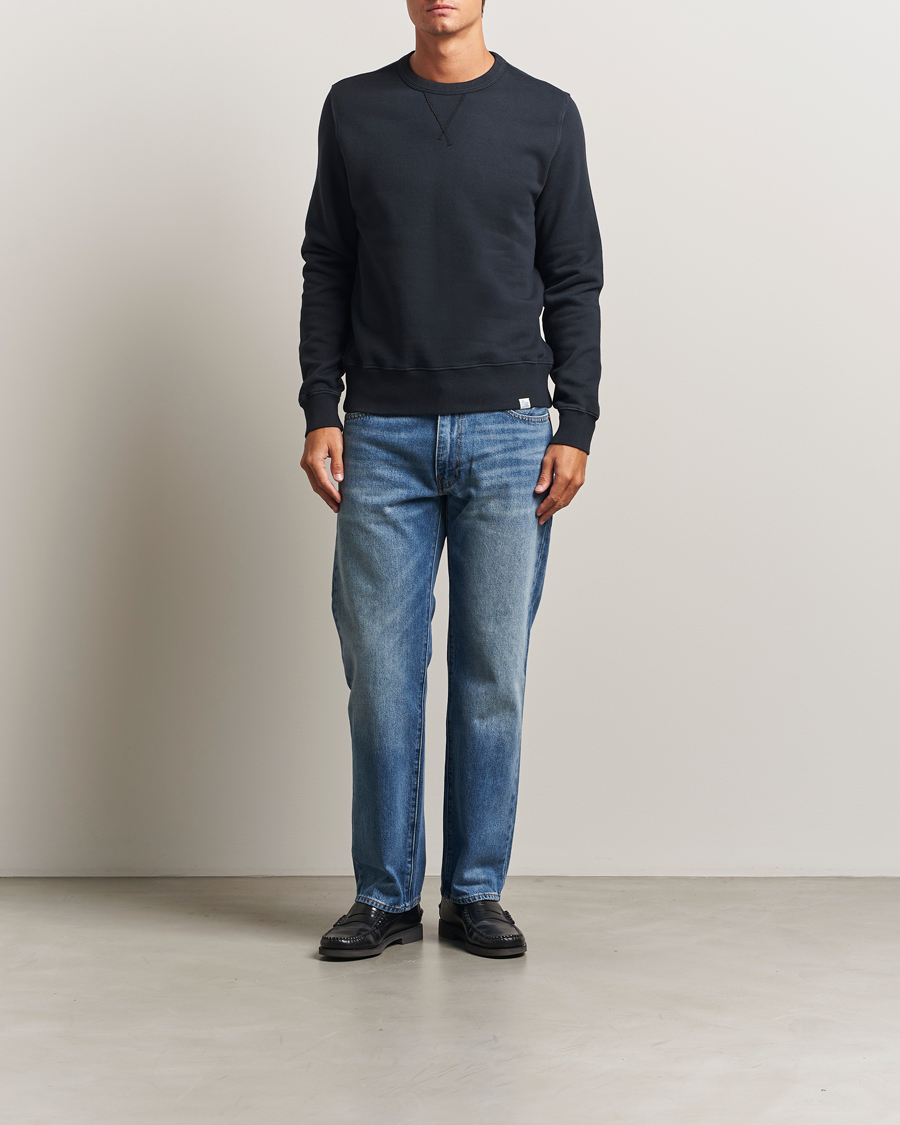 Herre | Trøjer | Merz b. Schwanen | Relaxed Fit Vintage Cotton Sweatshirt Charcoal