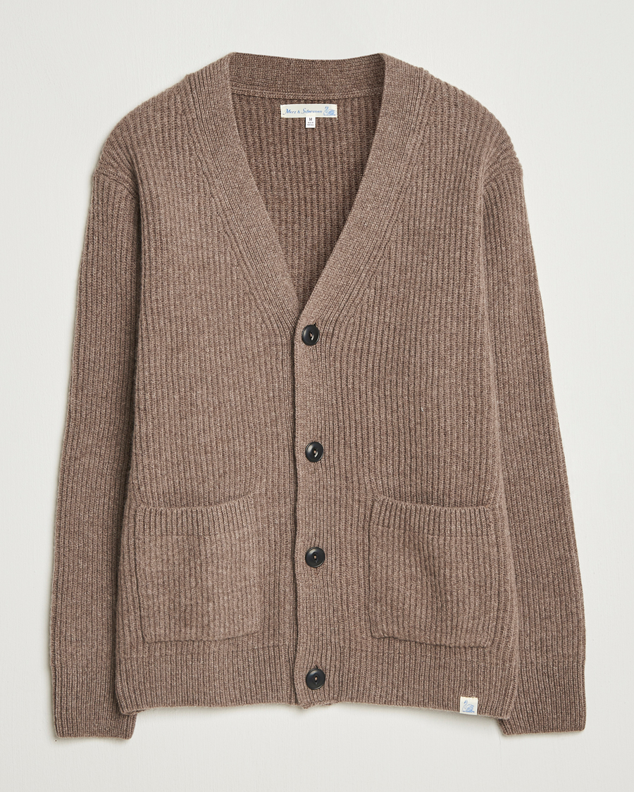 Herre | Trøjer | Merz b. Schwanen | Merino/Cashmere Knitted Cardigan Grain