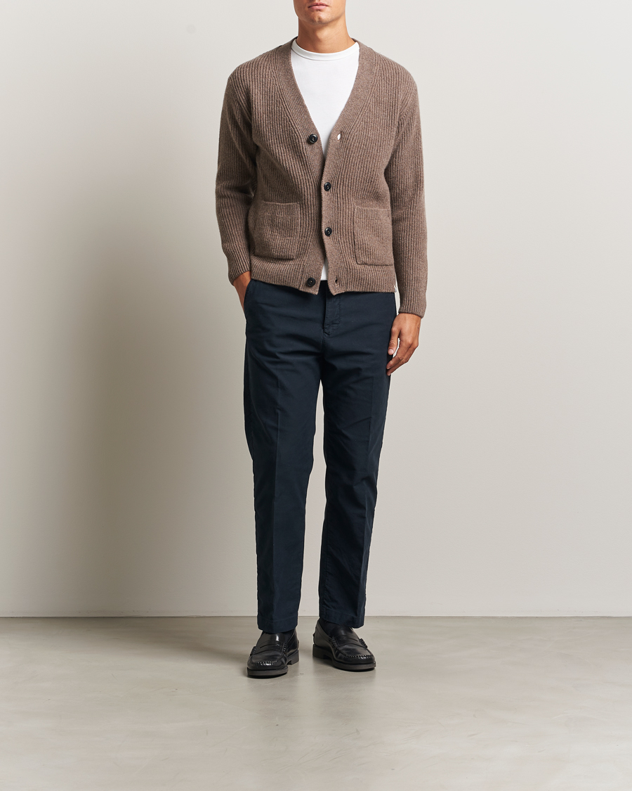 Herre | Trøjer | Merz b. Schwanen | Merino/Cashmere Knitted Cardigan Grain