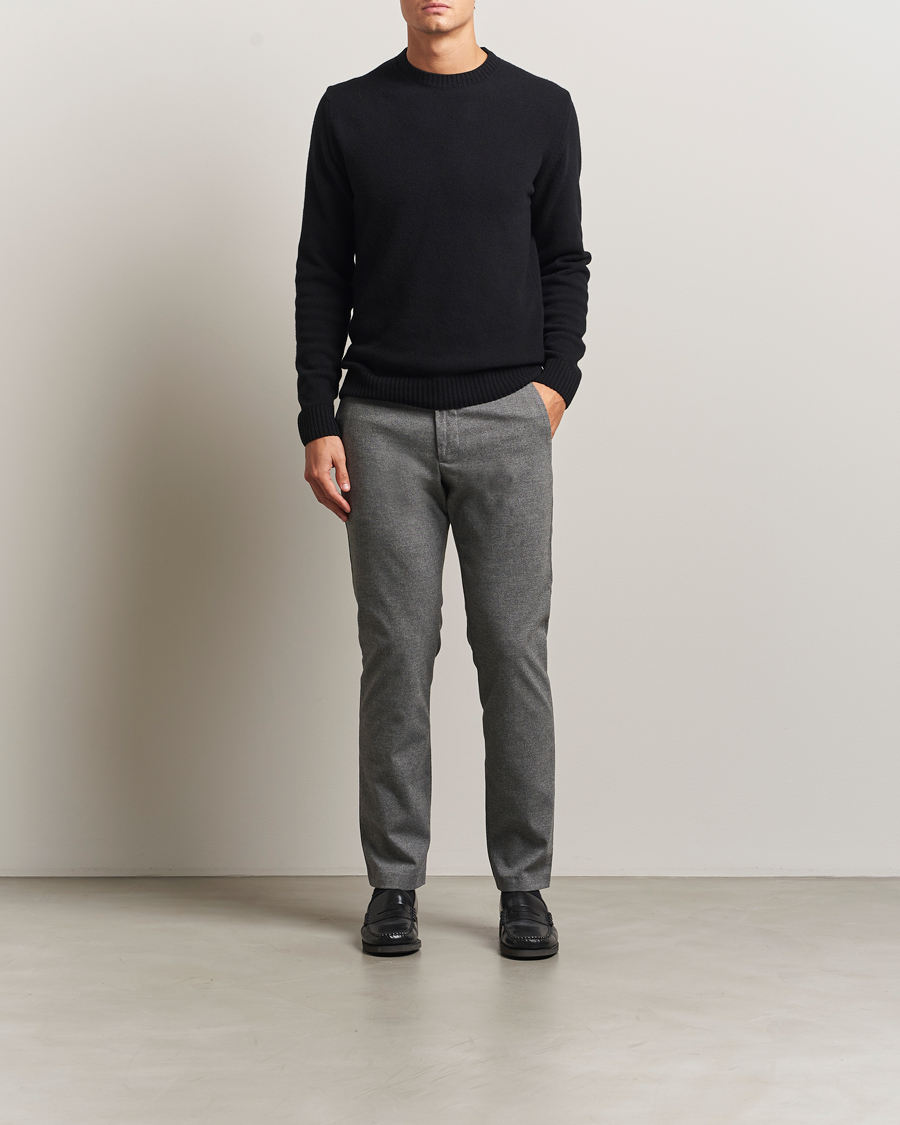 Herre | Bukser | NN07 | Theo Brushed Cotton Trousers Dark Grey