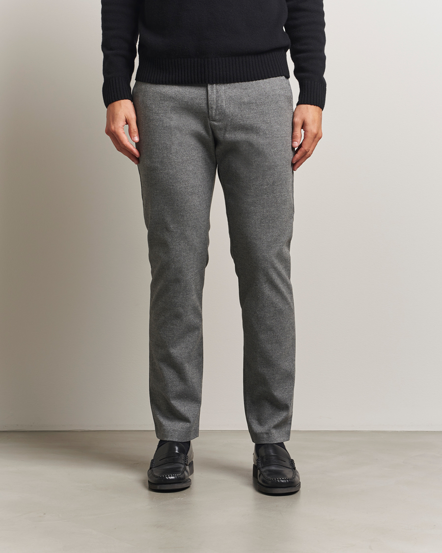 Herre | Bukser | NN07 | Theo Brushed Cotton Trousers Dark Grey