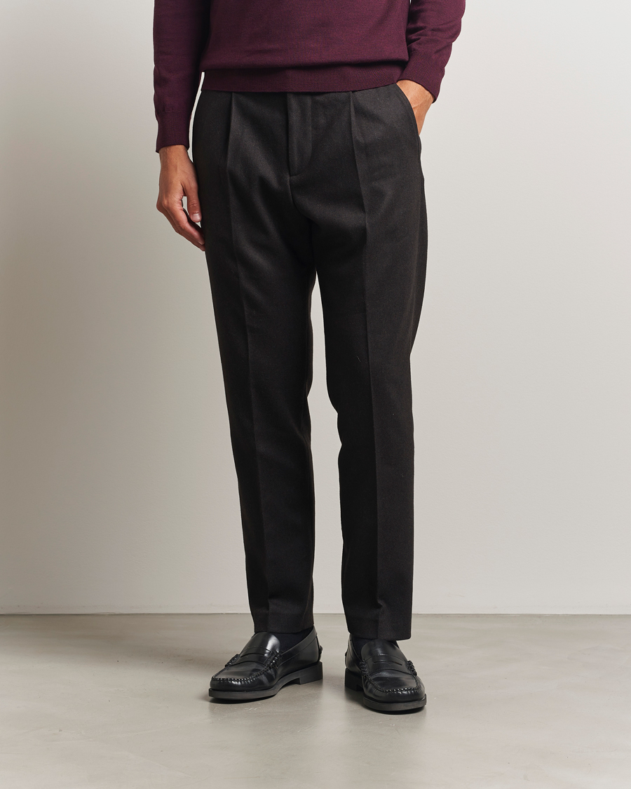 Herre | Bukser | NN07 | Bill Wool Pleated Trousers Brown