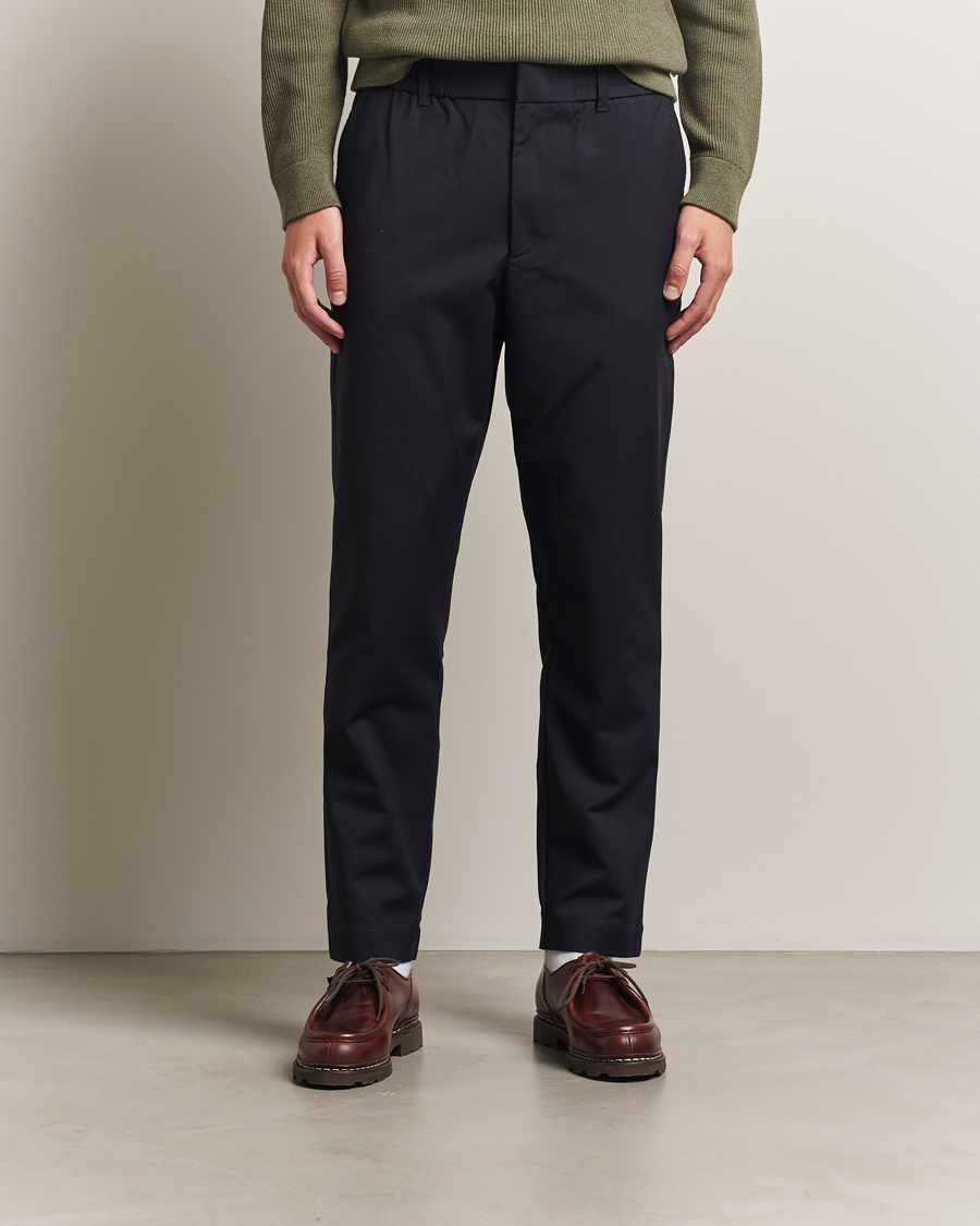 Herre | Bukser | NN07 | Billie Drawstring Trousers Navy Blue