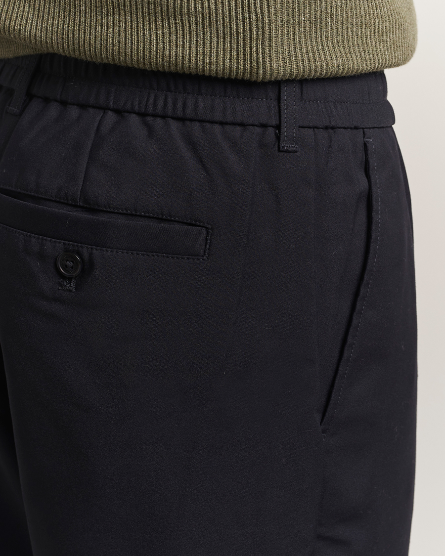 Herre | Bukser | NN07 | Billie Drawstring Trousers Navy Blue