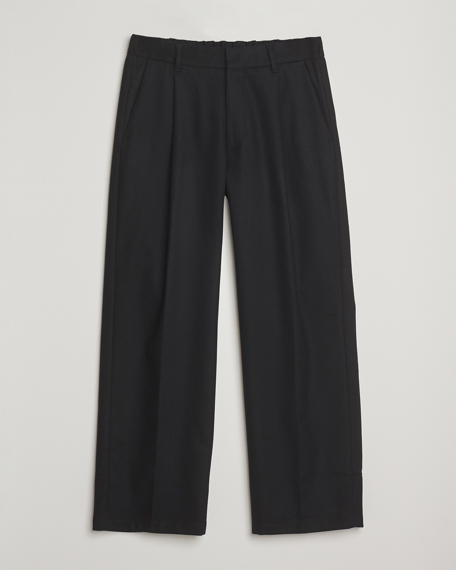 Herre | Bukser | NN07 | Kay Wool Pleated Trousers Black